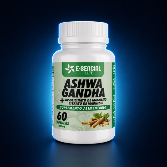 Ashwagandha 1000 mg + Magnesio, 60 cápsulas